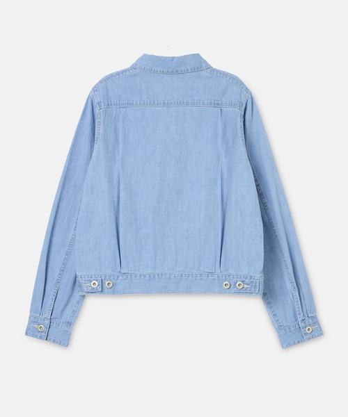 SEAGREEN(シーグリーン)の「SEAGREEN(シーグリーン) SUMMER DENIM TIGHT JACKET(デニムジャケット・レディース・ネイビー/ライトブルー・2/1)」の3枚目の写真