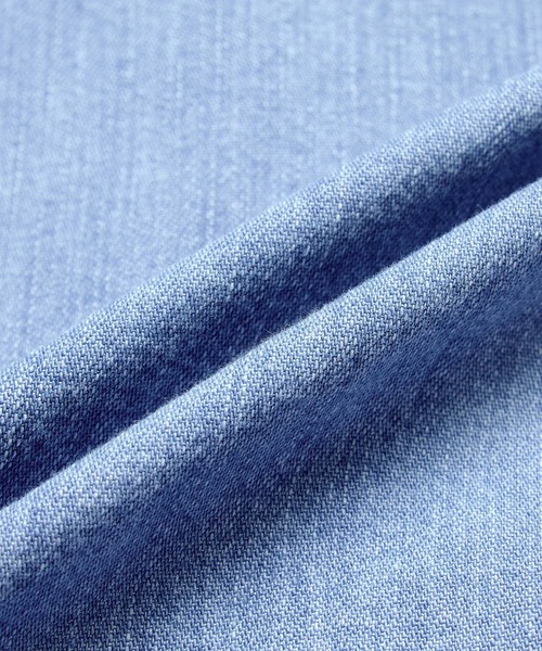 SEAGREEN(シーグリーン)の「SEAGREEN(シーグリーン) SUMMER DENIM TIGHT JACKET(デニムジャケット・レディース・ネイビー/ライトブルー・2/1)」の4枚目の写真