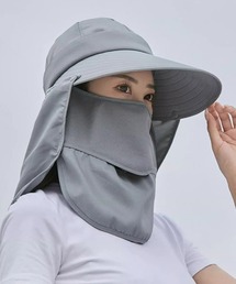 SEU（エスイーユー）の「「完全防備」【4WAY】【UVカット率 99%以上】多機能サンバイザー フェイスガード×つば付き UVカット フェイスカバー付き UVカット360度日除けハット（サンバイザー）」