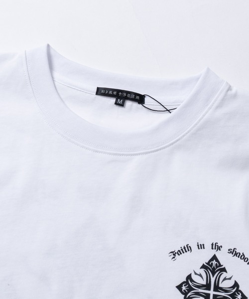 JOHN'S CLOSET(ジョンズクローゼット)の「【31】クロス/エンジェル プリント 半袖Tシャツ(Tシャツ/カットソー・メンズ・ブラック系2/ブラック系4/ホワイト系1/ホワイト系2/ブラック系1/ブラック系3・LARGE/MEDIUM)」の7枚目の写真