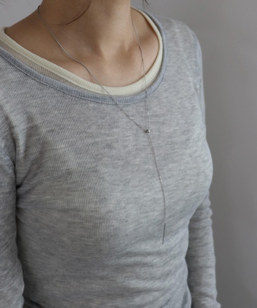 ISOOK(アイスー)の「【ISOOK / アイスー】スリムラインネックレス / オケージョン アクセサリー お呼ばれ 結婚式 二次会 入学式 卒業式 お食事会 シンプル シルバー ゴールド(ネックレス・レディース・ゴールド/シルバー・FREE)」の5枚目の写真