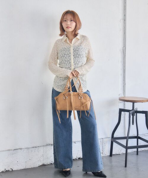 RETRO GIRL(レトロガール)の「カットレースカーディガン(カーディガン/ボレロ・レディース・ブラウン/ブラック/ナチュラル・FREE)」の5枚目の写真