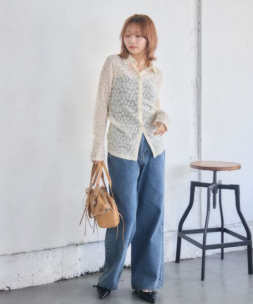 RETRO GIRL(レトロガール)の「カットレースカーディガン(カーディガン/ボレロ・レディース・ブラウン/ブラック/ナチュラル・FREE)」の6枚目の写真