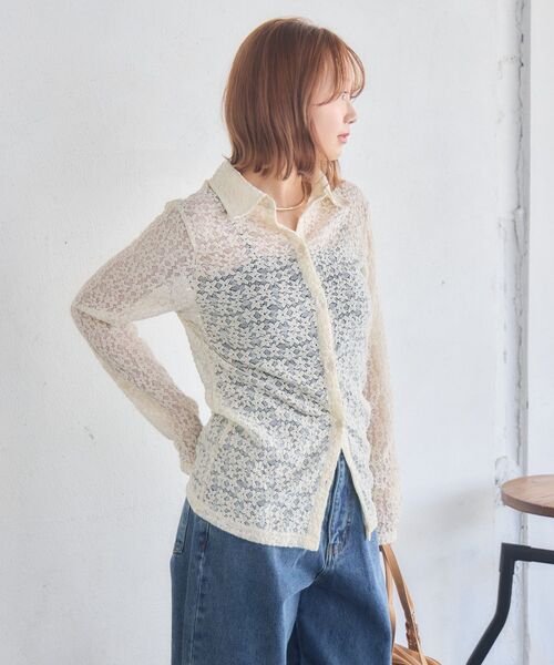 RETRO GIRL(レトロガール)の「カットレースカーディガン(カーディガン/ボレロ・レディース・ブラウン/ブラック/ナチュラル・FREE)」の14枚目の写真