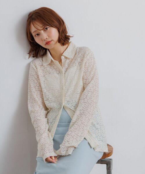 RETRO GIRL(レトロガール)の「カットレースカーディガン(カーディガン/ボレロ・レディース・ブラウン/ブラック/ナチュラル・FREE)」の15枚目の写真