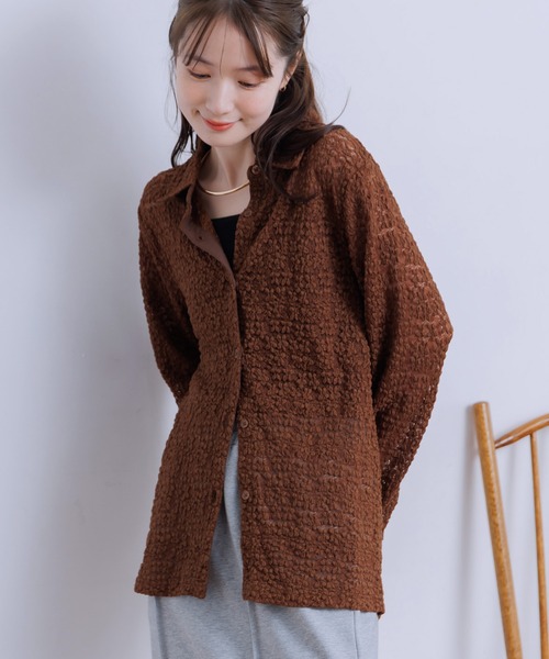 RETRO GIRL(レトロガール)の「カットレースカーディガン(カーディガン/ボレロ・レディース・ブラウン/ブラック/ナチュラル・FREE)」の3枚目の写真