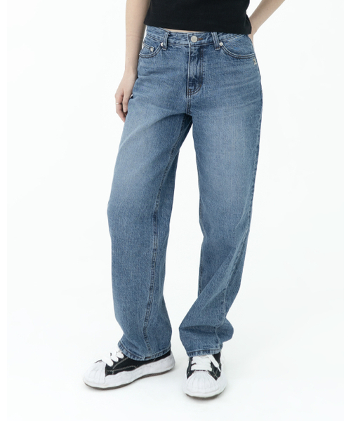 PHOS333(フォースサンサンサン)の「W Loose Fit Denim Pants/Indigo Blue(デニムパンツ・レディース・その他・SMALL/MEDIUM)」の1枚目の写真