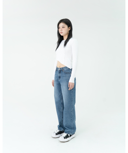 PHOS333(フォースサンサンサン)の「W Loose Fit Denim Pants/Indigo Blue(デニムパンツ・レディース・その他・SMALL/MEDIUM)」の3枚目の写真