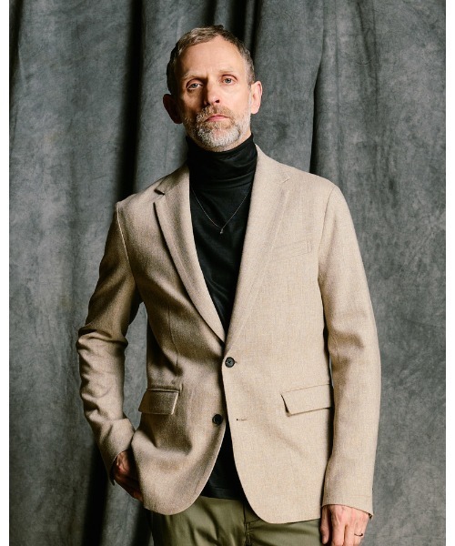 wjk(ダヴルジェイケイ)の「comfort tailored jacket(テーラードジャケット・メンズ・ブラック/ベージュ/ネイビー・SMALL/MEDIUM/LARGE/X-LARGE)」の2枚目の写真