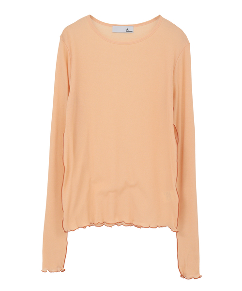 SOFFITTO（ソフィット）の「【A_/エース】シアーリブソフトテレコプルオーバー（Tシャツ/カットソー・レディース・オフホワイト/オレンジ/ネイビー・FREE）」の17枚目の写真
