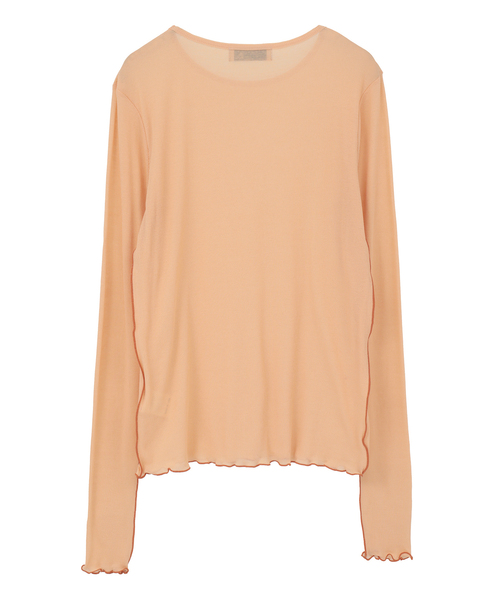 SOFFITTO（ソフィット）の「【A_/エース】シアーリブソフトテレコプルオーバー（Tシャツ/カットソー・レディース・オフホワイト/オレンジ/ネイビー・FREE）」の16枚目の写真