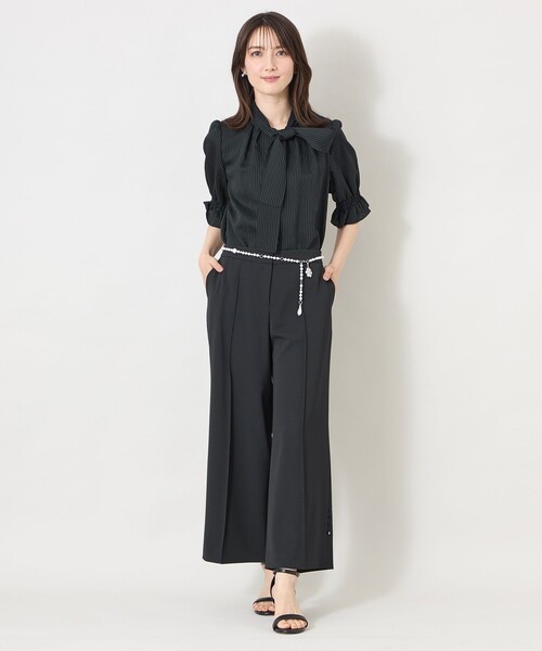 TO BE CHIC（トゥー ビー シック）の「シルキーサッカー ボウタイブラウス（シャツ/ブラウス・レディース・ピンク系その他2/ブルー系その他2/ブラック・40）」の11枚目の写真