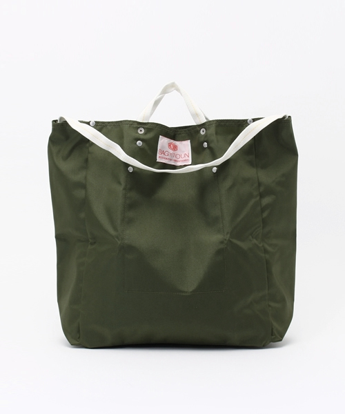 BEAMS BOY（ビームスボーイ）の「BAG’n’NOUN / TOOLBAG NYLON CLASSIC（トートバッグ・レディース・ホワイト/ダークグリーン・ONE SIZE）」の2枚目の写真