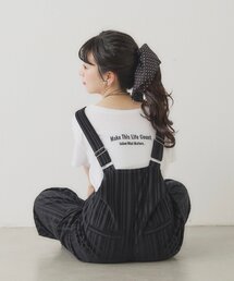 【yamada企画】ニュアンスブラックワイドサロペット
