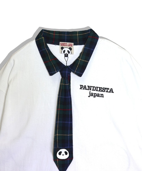 PANDIESTA（パンディエスタ）の「アイコンパンダネクタイ付きTシャツ(M2)（Tシャツ/カットソー・メンズ・ブラック/ホワイト/チャコール・XL/L/M）」の14枚目の写真