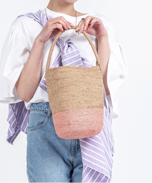 MADE IN MADA バケツバッグ　ハンドバッグ　かごバッグ　天然素材 セール】【MADE IN MADA /メイドインマダ】かごバッグ ラフィア バケツ