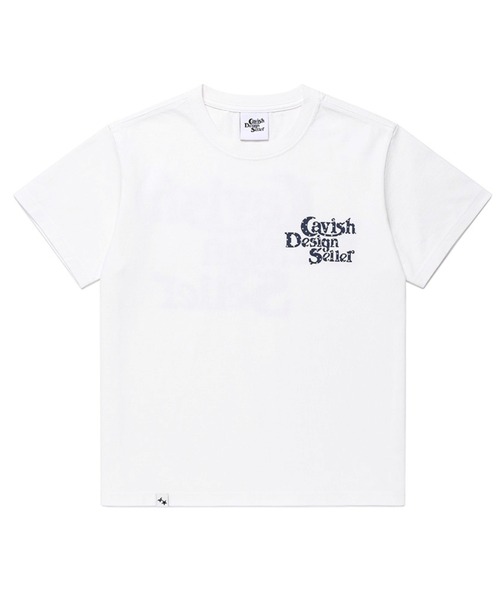 Cavish(カビシ)の「CAVISH/スターロゴTシャツ(Tシャツ/カットソー・レディース・ネイビー/ホワイト/チャコールグレー・FREE)」の4枚目の写真