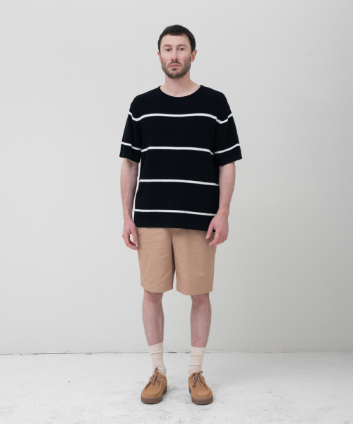 MANNERGRAM（マナーグラム）の「[バンセット 日本輸入生地] ワンタック高密度コットンハーフパンツ ベージュ（その他パンツ・メンズ・その他・S/M/L/XL）」の2枚目の写真