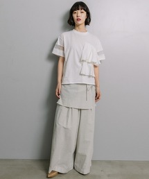 MARECHAL TERRE（マルシャルテル）の「ラッフルTシャツ（Tシャツ/カットソー）」