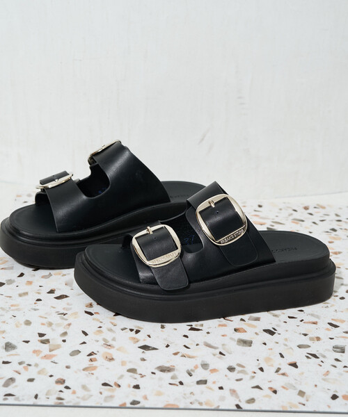 FREAK'S STORE（フリークスストア）の「限定展開　厚底 2ベルト バックル サンダル[23.0~24.5cm展開]（サンダル・レディース・ブラック/ベージュ・23.0cm/24.0cm/23.5cm/24.5cm）」の11枚目の写真