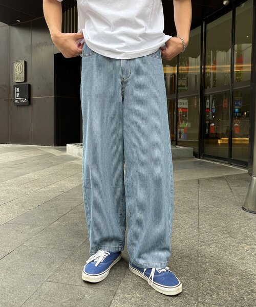 ストライプカーブデニムパンツ（デニムパンツ）｜CIAOPANIC（チャオ