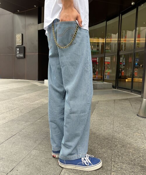 CIAOPANIC(チャオパニック)の「ストライプカーブデニムパンツ(デニムパンツ・メンズ・ブラック/インディゴブルー/ブルー系その他・MEDIUM/LARGE)」の11枚目の写真