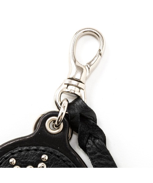 COLOR STONE STUDS LEATHER KEY RING（キーホルダー）｜CALEE