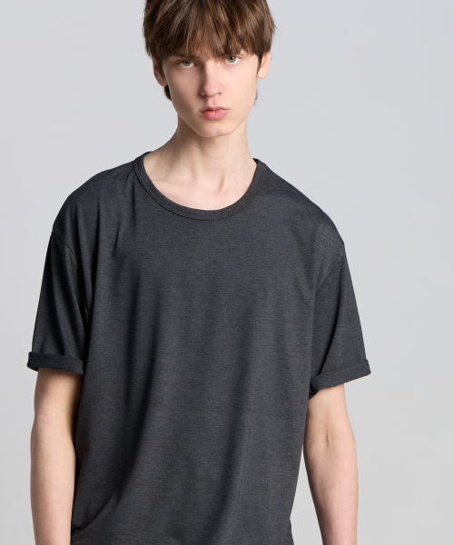 TENER(テネル)の「シルケットラウンド半袖Tシャツチャコール(Tシャツ/カットソー・メンズ・その他・FREE)」の1枚目の写真