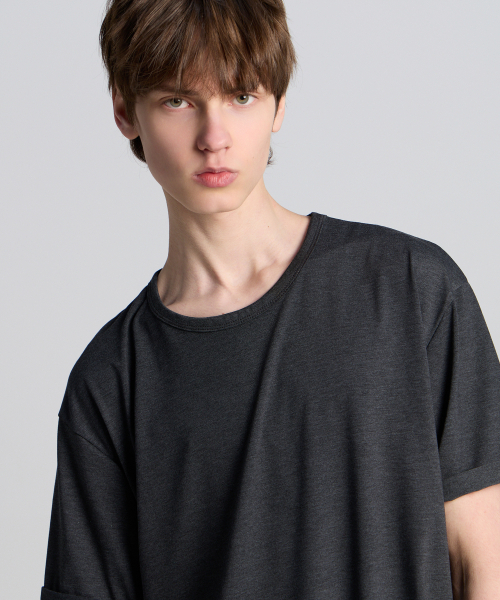 TENER(テネル)の「シルケットラウンド半袖Tシャツチャコール(Tシャツ/カットソー・メンズ・その他・FREE)」の2枚目の写真
