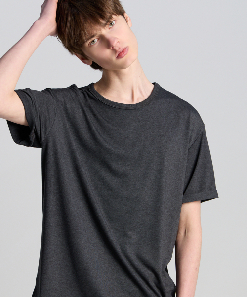 TENER(テネル)の「シルケットラウンド半袖Tシャツチャコール(Tシャツ/カットソー・メンズ・その他・FREE)」の4枚目の写真