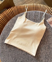 Pittok（ピットク）の「ブラカップ付きドロップ丈キャミソール（キャミソール）」