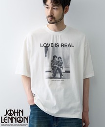 フォトプリント ルーズシルエット クルーネック Tシャツ