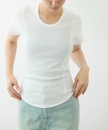 【CITY TOKYO/シティートウキョウ】Rib U Neck T/リブUネックTシャツ
