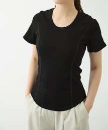 【CITY TOKYO/シティートウキョウ】Rib U Neck T/リブUネックTシャツ