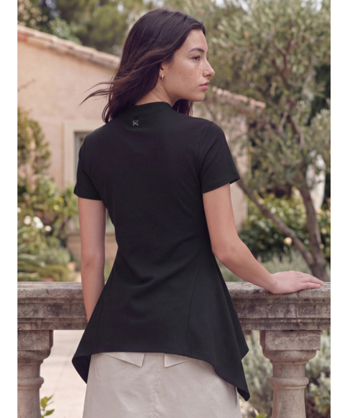 BERMUDAGRASS(バミューダグラス)の「テンセルドレープロングトップ-BLACK(Tシャツ/カットソー・レディース・その他・SMALL/MEDIUM)」の1枚目の写真