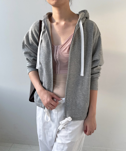 EDIT. FOR LULU(エディットフォールル)の「ムーンダストライトフーディ(Tシャツ/カットソー・レディース・チャコールグレー/ベージュ・FREE)」の1枚目の写真