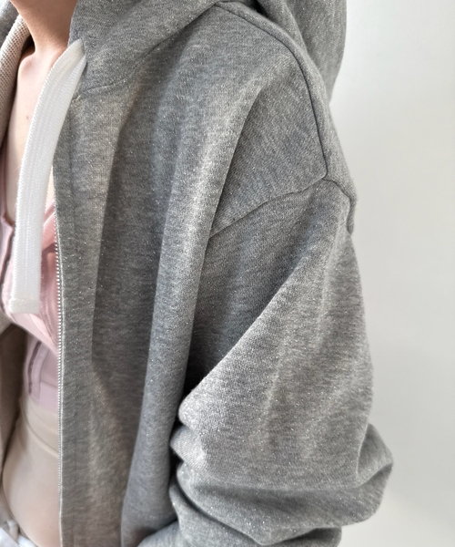 EDIT. FOR LULU(エディットフォールル)の「ムーンダストライトフーディ(Tシャツ/カットソー・レディース・チャコールグレー/ベージュ・FREE)」の3枚目の写真