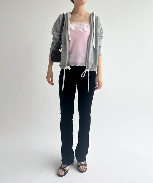 EDIT. FOR LULU(エディットフォールル)の「ムーンダストライトフーディ(Tシャツ/カットソー・レディース・チャコールグレー/ベージュ・FREE)」の14枚目の写真