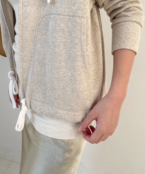 EDIT. FOR LULU(エディットフォールル)の「ムーンダストライトフーディ(Tシャツ/カットソー・レディース・チャコールグレー/ベージュ・FREE)」の15枚目の写真