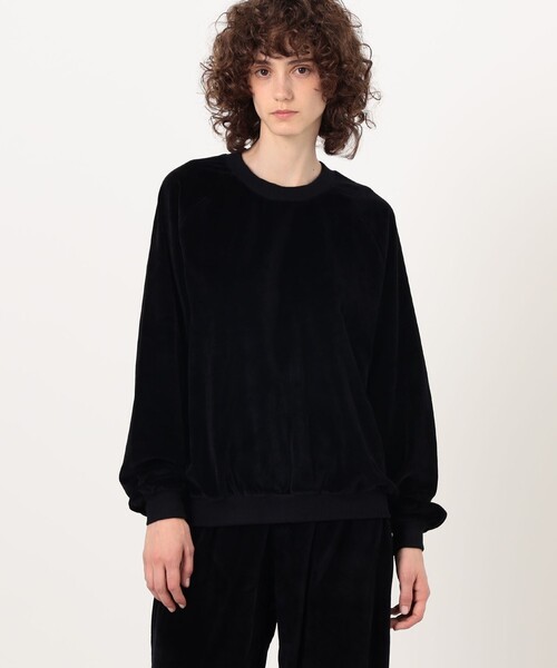 BASERANGE(ベースレンジ)の「BASERANGE RIM RAGLAN SWEATSHIR スウェットシャツ(スウェット・レディース・ブラック・S)」の3枚目の写真
