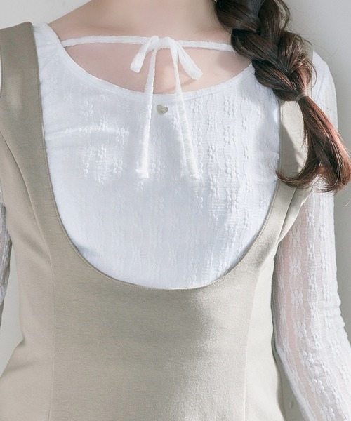 Belle Charme(ベルシャルム)の「【Belle Charme】Side Button Mini Jumper Skirt(ジャンパースカート・レディース・ブラック/チャコールグレー/モカ・FREE)」の20枚目の写真