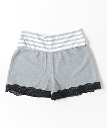 Lace Trim Border Sweat Shorts /<セットアップ対応>レーストリムボーダースウェットショートパンツ