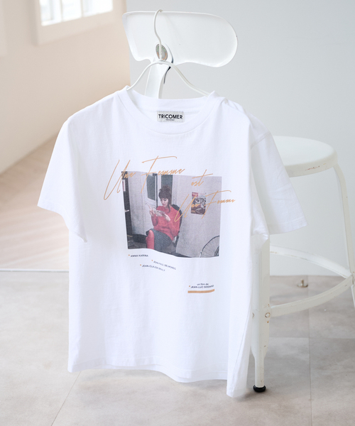U by SPICK&SPAN（ユーバイスピックアンドスパン）の「TRICOMER/トリコメル UNE FEMME EST FEMME-1 TEE（Tシャツ/カットソー・レディース・ホワイト・FREE）」の4枚目の写真