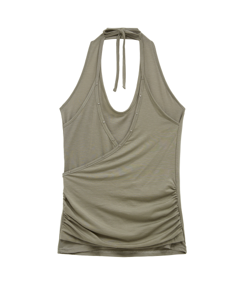 Midnight Move(ミッドナイトムーブ)の「double top (khaki)(Tシャツ/カットソー・レディース・その他・FREE)」の2枚目の写真