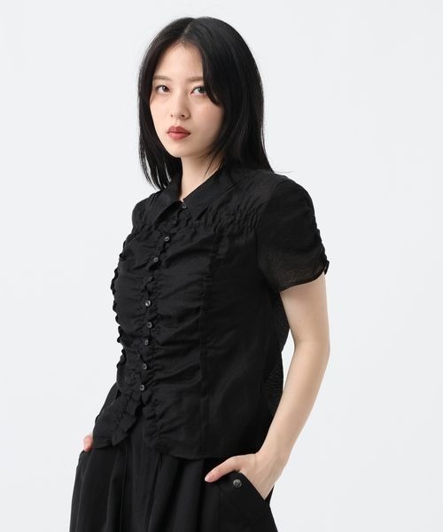 JEANASIS(ジーナシス)の「シアージャガードシャーリングシャツSS/859249(シャツ/ブラウス・レディース・ブルー系その他/ベージュ系その他/ホワイト/ブラック・FREE)」の15枚目の写真