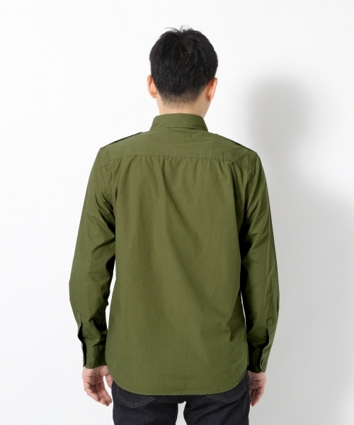 GLOBAL WORK（グローバルワーク）の「ミリタリーシャツ長袖/710855（シャツ/ブラウス・メンズ・ベージュ/カーキ・LARGE/MEDIUM/SMALL/X-LARGE）」の3枚目の写真
