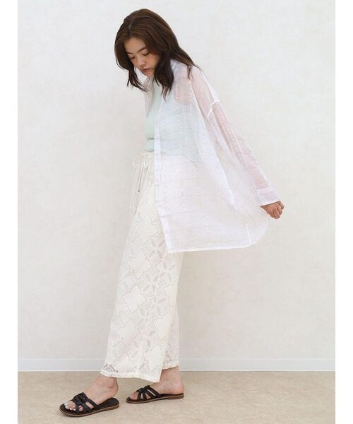 FIKA.(フィーカ)の「Sheer checkered shirt(シャツ/ブラウス・レディース・ブラック/ホワイト・MEDIUM)」の11枚目の写真