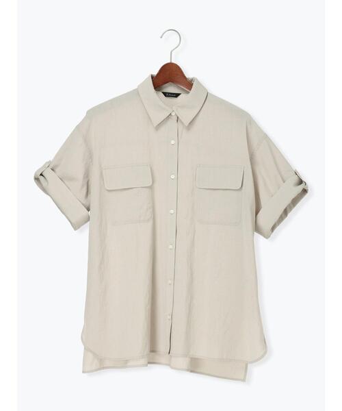 Te chichi(テチチ)の「Wポケット5分袖オーバーシャツ《2026 SUMMER LOOK item》(シャツ/ブラウス・レディース・オフホワイト/ブラック/カーキ・F)」の17枚目の写真