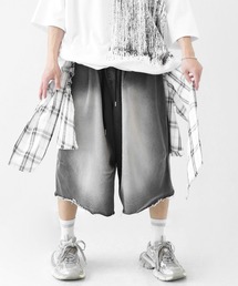 minsobi | 【ハイエンド級クオリティ】【シャツ取り外し可】 腰巻きシャツ 2WAY バミューダデニムパンツ(ユニセックス)(デニムパンツ)