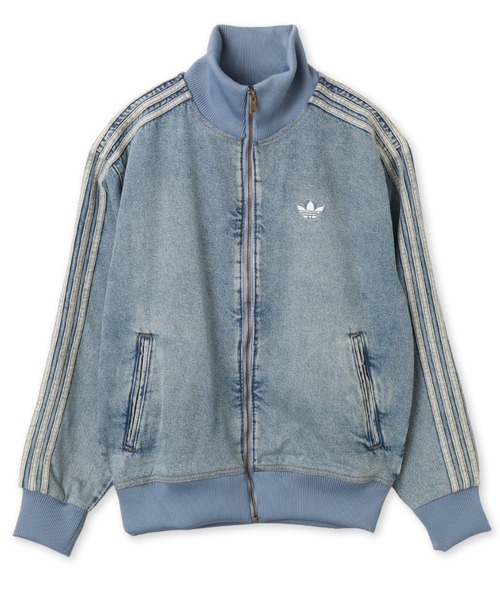 adidas(アディダス)の「adidas FIREBIRD ADICOLOR DENIM TRACK TOP / アディダス ファイヤーバード アディカラー デニム トラックトップ(デニムジャケット・メンズ・ライトインディゴブルー・M/L/XL/XXL/3XL/S)」の1枚目の写真